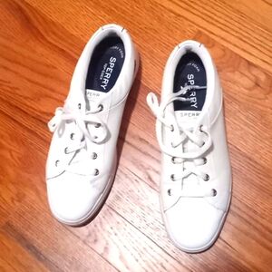 Sperry Women's White Lace-Up Sneakers